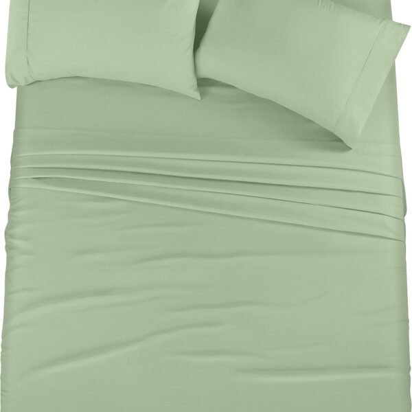Utopia Bedding Queen Bed Sheets Set - 4 Piece Bedding - Brushed Microfiber - Shrinkage and Fade Resistant - Easy Care (Queen, Sage)